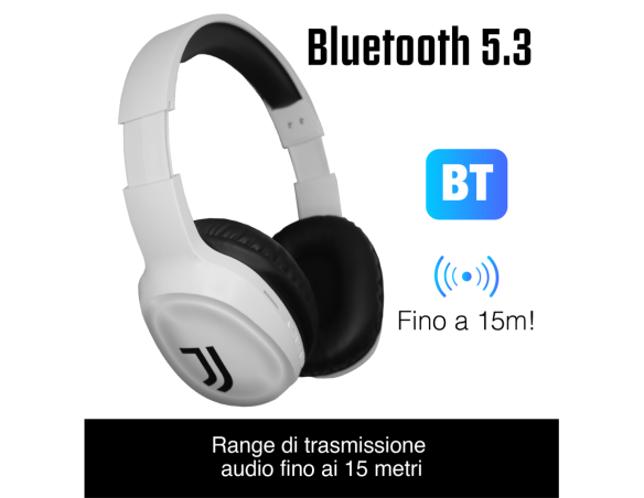 Juventus | Cuffie Wireless Bluetooth ZEB - Prodotto ufficiale Juventus