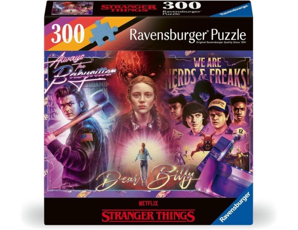 Ravensburger - Puzzle Stranger Things 300 Pezzi | Puzzle Adulti 300 Pezzi e Tutta La Famiglie | Dimensione 39x27 cm | Idee Rega