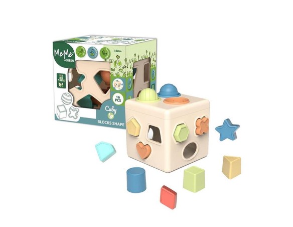 MeMe Green Cuby Cubo Cercaforme in bioplastica