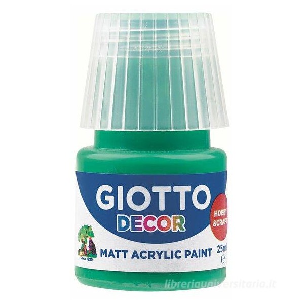 Tempera acrilica 25 ml verde primario fila decor