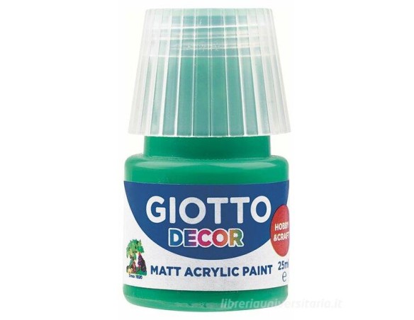 Tempera acrilica 25 ml verde primario fila decor