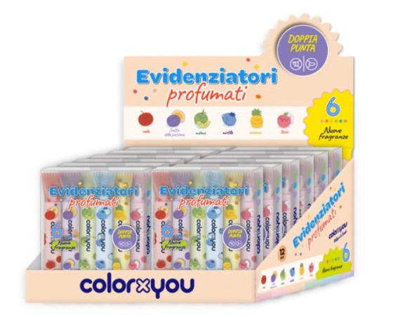 Evidenziatore Evidenziatori doppia punta profumati colorxyou 2026