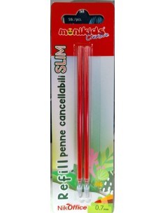 REFIL RICARICA BLISTER 2PZ ROSSO CANCELLABILE UNIVERSALI...