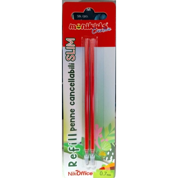REFIL RICARICA BLISTER 2PZ ROSSO CANCELLABILE...