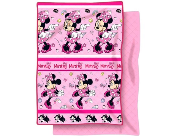 Minnie | Copriletto Trapuntato 150x250cm Letto Singolo Trapunta Leggera Disney Minnie