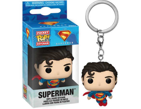 Funko Pop! Keychain: Superman - Superman - Novelty Keyring - Collectable Vinyl Mini Figure - Stocking Filler - Gift Idea - Offi