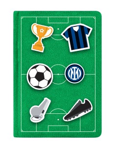 Inter | Quaderno notebook in tessuto con Patch in...