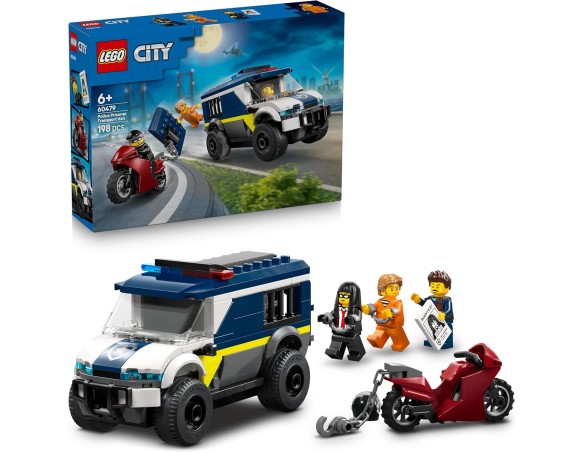 LEGO City 60479 Cellulare della Polizia Giocattolo - Idee Regali di Pasqua per Bambini e Bambine da 6 Anni in su - Kit di Model