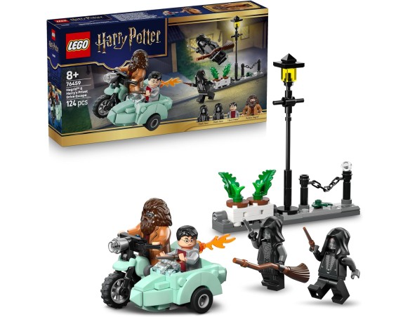 LEGO Harry Potter Fuga da Privet Drive di Hagrid e Harry - Moto Giocattolo con 4 Minifigure incl. 2 Mangiamorte e una Scena di 