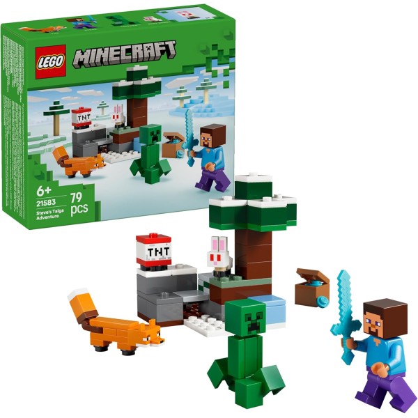 LEGO Minecraft Avventura di Steve nella Taiga -...