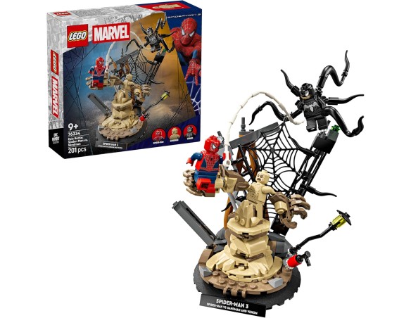 LEGO | Marvel Battaglia Epica: Spider-Man vs. Sandman - Giocattolo dei Supereroi con 3 Minifigure Inclusi Spider-Man & Venom, e