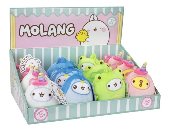 Molang Peluche 13cm + Bagclip assortiti molang