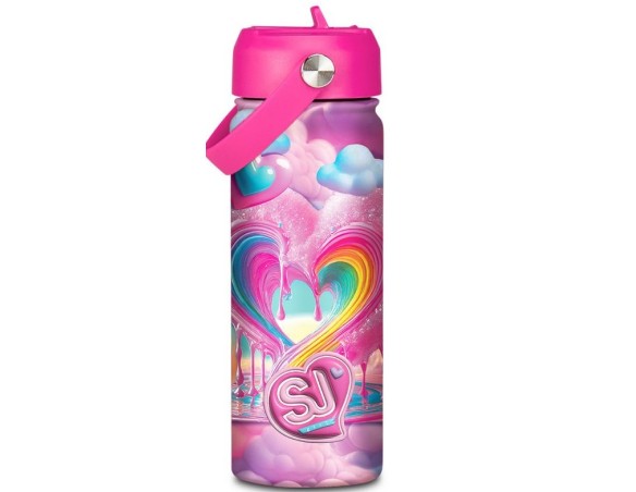 Borraccia Termica con Beccuccio 500 ml Sj Gang Seven cuore multicolor bambina bimba