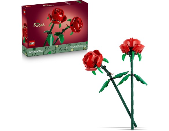 LEGO Botanicals Rose 40460 - Set da Costruire di Fiori Finti - Decorazione Floreale da Casa o da Scrivania - Gioco della Natura