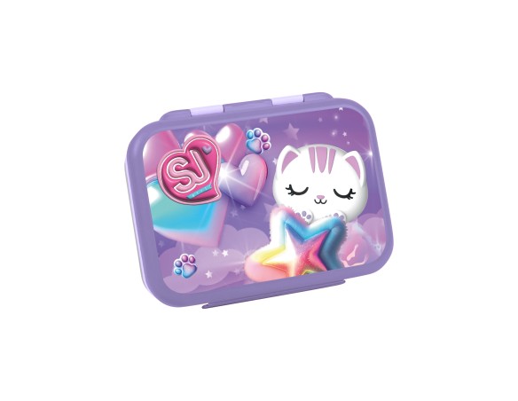 Portamerenda sj gang acc. Seven in acciaio gatto gattino glowcat