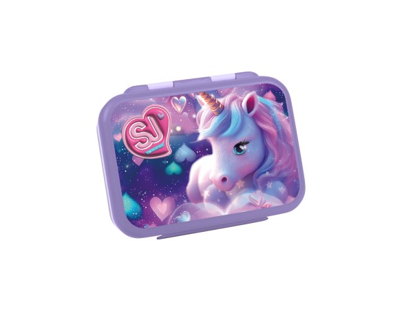 Portamerenda sj gang acc. Seven in acciaio unicorno bimba