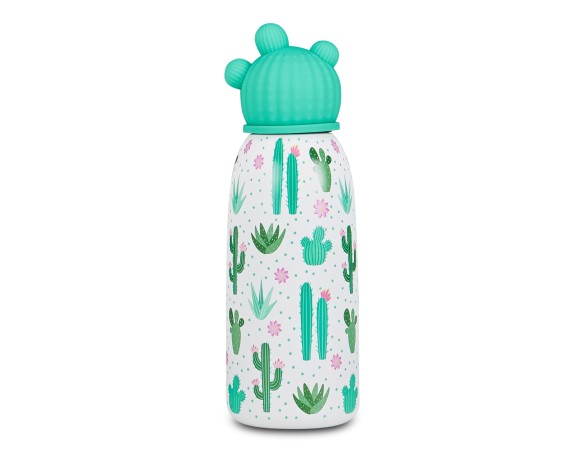 Borraccia Termica Bottle Con Tappo Sagomato 500 ml cactus cartomania chill e refil