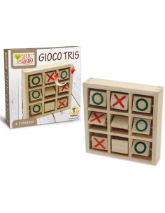 TEOREMA GIOCO DEL TRIS DA VIAGGIO IN LEGNO 12x12x3 CM 04075