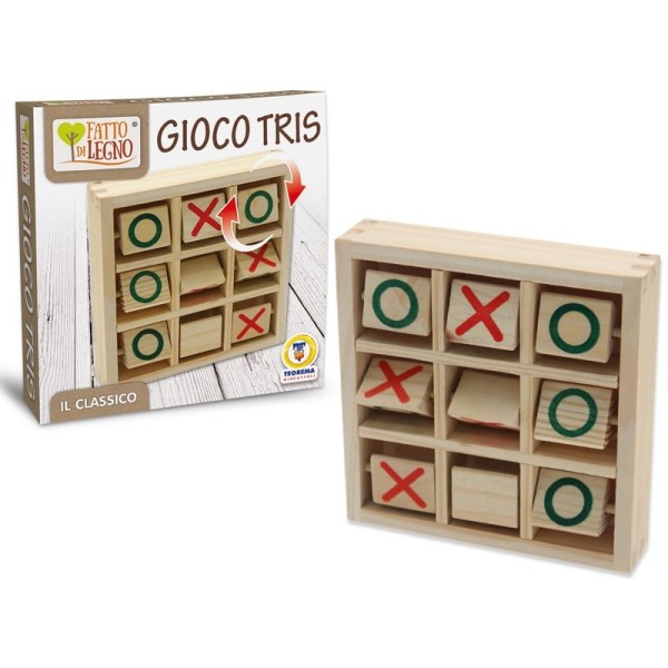 TEOREMA GIOCO DEL TRIS DA VIAGGIO IN LEGNO...