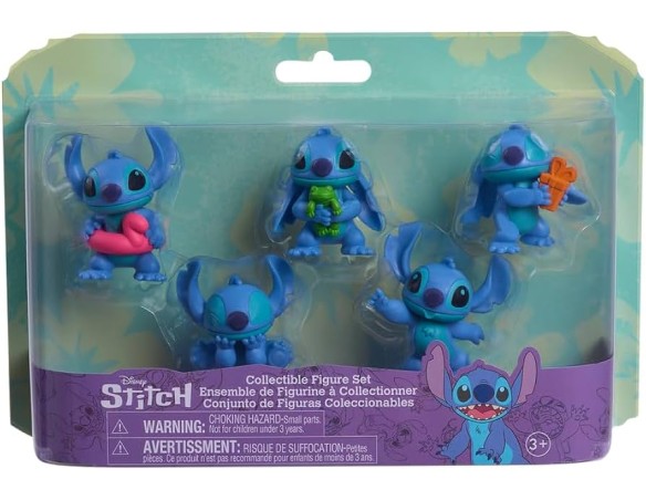 Stitch | Confezione Da 5 personaggi  Statuette Deluxe 3+