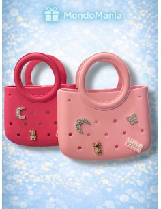 BORSA ANNI 80 CON 4 PINS TINTA UNITA CLICK E CHIC IN...