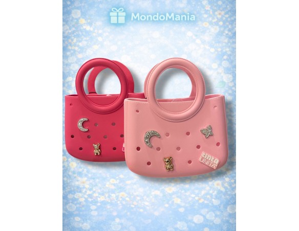 BORSA ANNI 80 CON 4 PINS TINTA UNITA CLICK E CHIC IN SILICONE -22X-16X8 - 62784