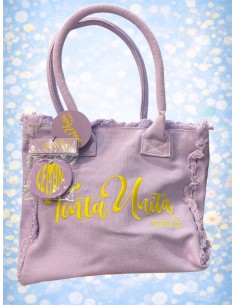 BORSA JUICE SHOPPING BAG IN CANVAS TINTA UNITA -38X32X20-...