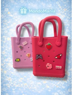 BORSA MINI BAG IN EVA CON 5 PINS TINTA UNITA CL E CHIC IN...