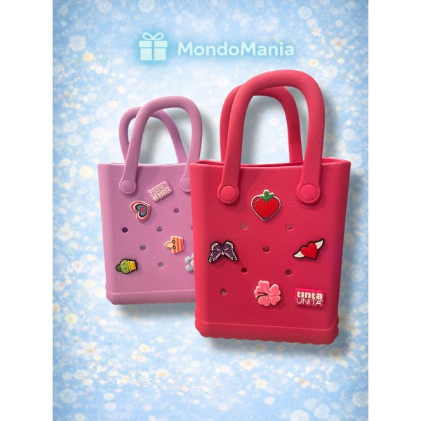 BORSA MINI BAG IN EVA CON 5 PINS TINTA UNITA CL...
