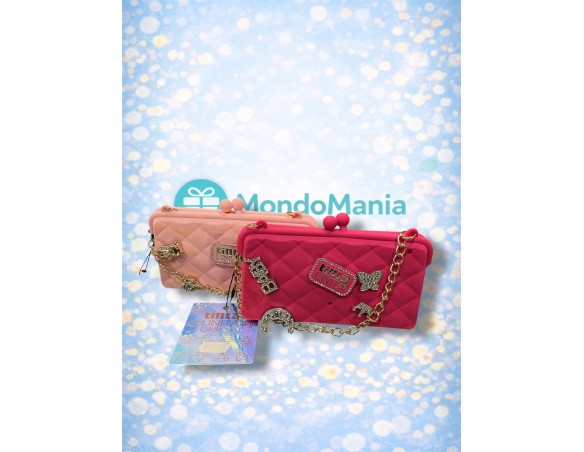 BORSA TRACOLLINA CHIC CON 5 PINS TINTA UNITA CLICK E CHIC IN SILICONE -17X10,5X2,8- 62785