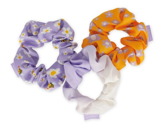 Legami - Set di 3 Hair Scrunchies Hair We Are, Elastici per Capelli, Elastici Bee ape