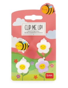 Legami - Set di 4 Mini Mollette per Capelli Bee - Clip me...