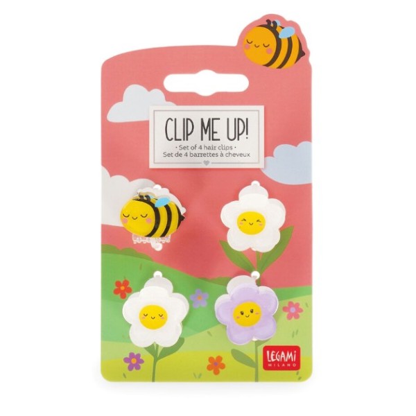 Legami - Set di 4 Mini Mollette per Capelli Bee...