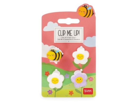 Legami - Set di 4 Mini Mollette per Capelli Bee - Clip me up! ape legami