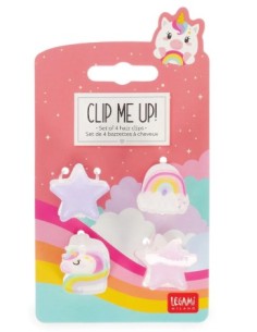 Legami - Set di 4 Mini Mollette per Capelli unicorn -...
