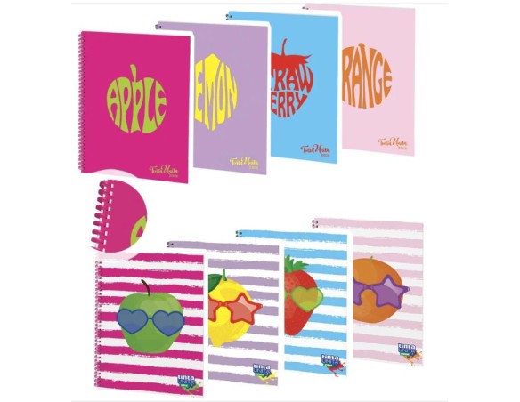 Quaderno Tinta Unita Juice Profumato Maxi Spiralato 1 rigo