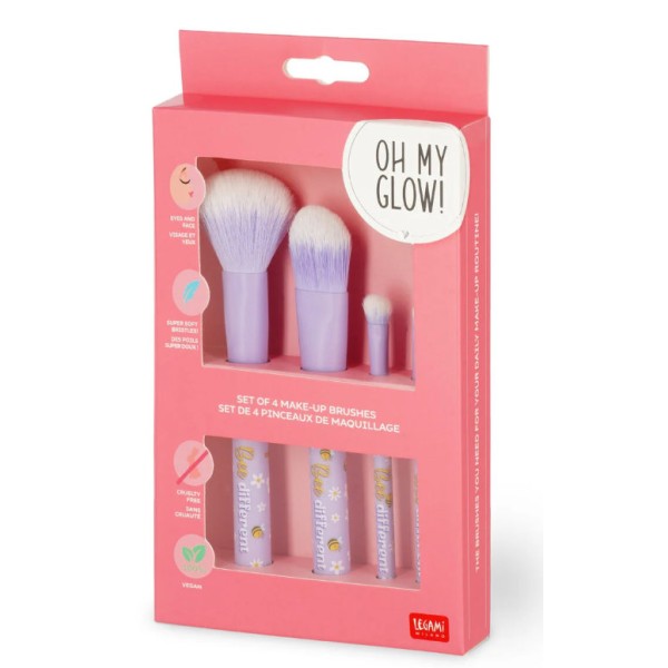 Legami - Set di 4 Pennelli per il Trucco, Oh My...