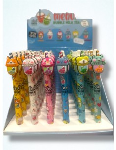 Penna Scatto Cancellabile Tinta unita Zoo Bubble Tea blu...