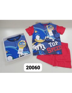 Sonic | PIGIAMA Sonic - Pigiama due pezzi bambino, CORTO...