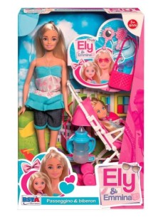 Bambola Ely Cammina Con Passeggino