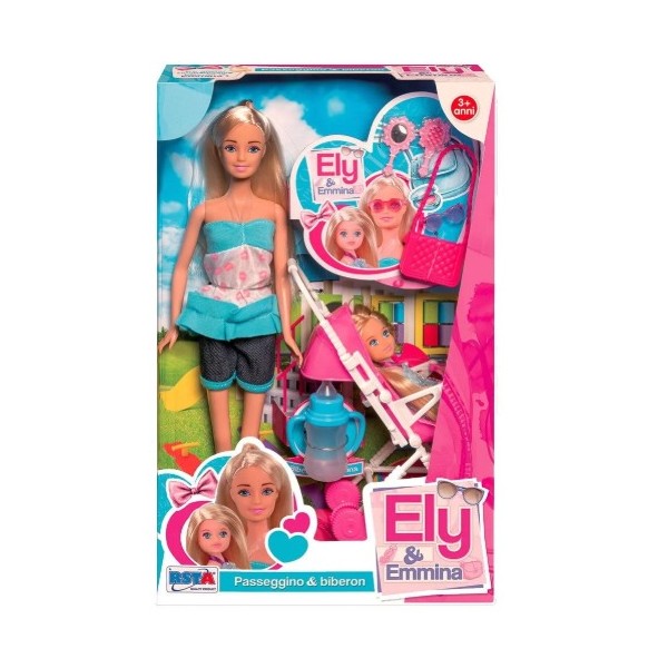 Bambola Ely Cammina Con Passeggino