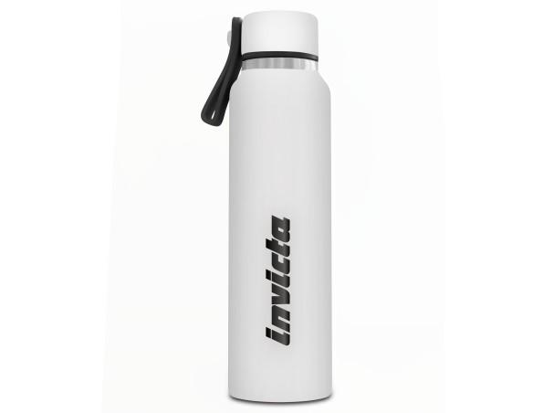 Borraccia Bottle Bottiglia Termica 500 ml in Acciaio Invicta Bianco bianca
