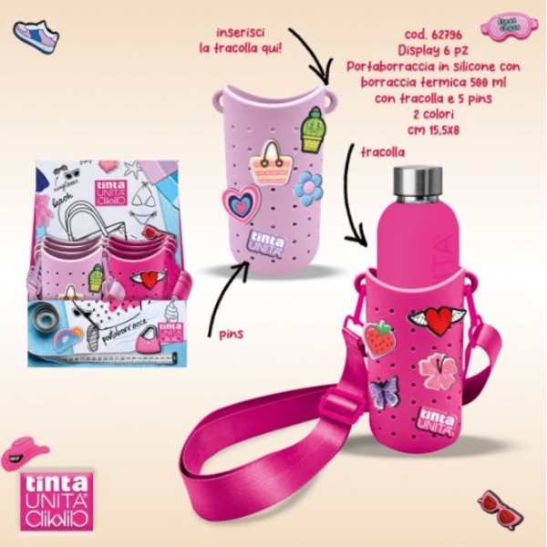 Borraccia Termica 500ml TintaUnita Click con...