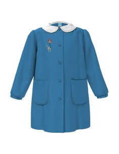 Grembiule con zip cerniera scuola elementare blu bambina... 2