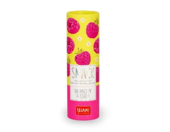 Legami - Burrocacao Naturale, nutriente e protettivo, Ingredienti naturali, Made in Italy, Gusto Raspberry , Lampone, Ø 2 cm