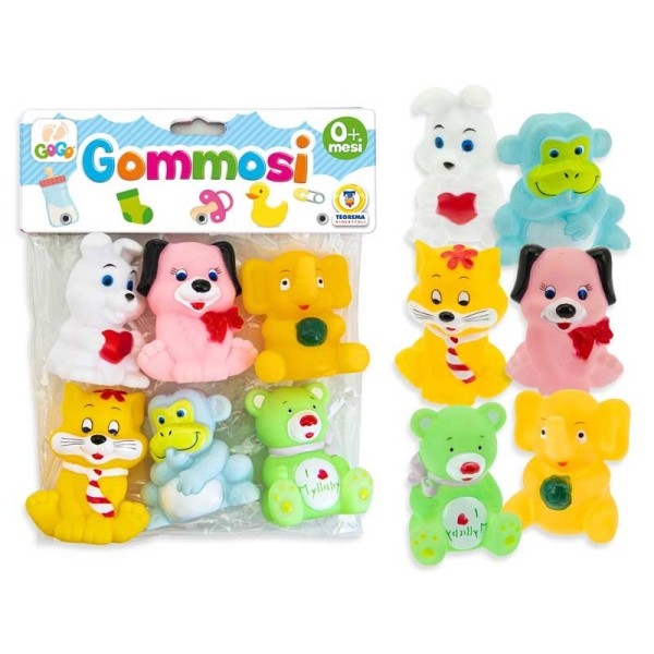 BUSTA ANIMALI GOMMOSI BUFFI 6 PZ 74259