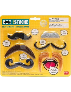 Legami - Set di 6 Baffi Finti Autoadesivi, Hot MOU...
