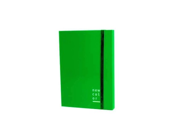 PORTAPROGETTO DA 10 CM lucido BLU VERDE CHIARO CON ELASTICO