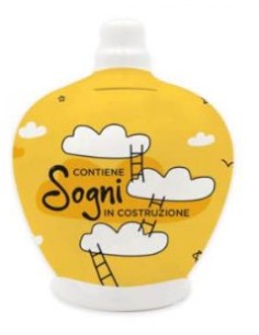 SALVADANAIO - CONTIENE SOGNI IN COSTRUZIONE  IN CERAMICA...