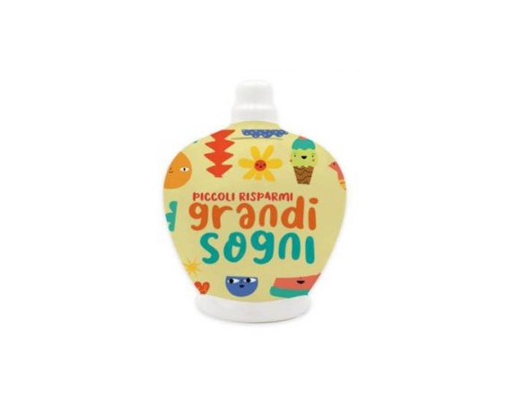 SALVADANAIO - PICCOLI RISPARMI.....  IN CERAMICA CON TAPPO -